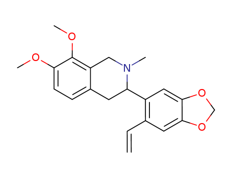 Isoquinoline,3-(6-ethenyl-1,3-benzodioxol-5-yl)-1,2,3,4-tetrahydro-7,8-dimethoxy-2-methyl-