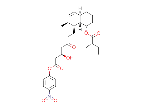 (R)-3-Hydroxy-7-[(1S,2S,4aR,8S,8aS)-2-methyl-8-((S)-2-methyl-butyryloxy)-1,2,4a,5,6,7,8,8a-octahydro-naphthalen-1-yl]-5-oxo-heptanoic acid 4-nitro-phenyl ester