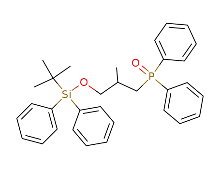 Molecular Structure of 138832-19-6 (Phosphine oxide,
[3-[[(1,1-dimethylethyl)diphenylsilyl]oxy]-2-methylpropyl]diphenyl-)