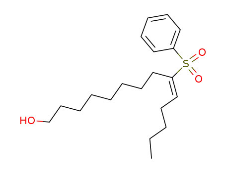 Molecular Structure of 105866-18-0 (9-Tetradecen-1-ol, 9-(phenylsulfonyl)-, (E)-)