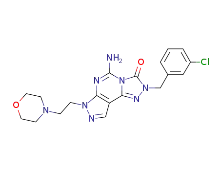 5-amino-2-[(3-chlorophenyl)methyl]-2,7-dihydro-7-[2-(4-morpholinyl)ethyl]-3H-pyrazolo[4,3-e]-1,2,4-triazolo[4,3-c]pyrimidin-3-one