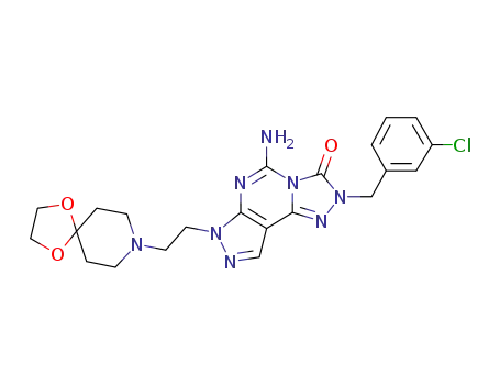 5-amino-2-[(3-chlorophenyl)methyl]-7-[2-(1,4-dioxa-8-azaspiro[4.5]dec-8-yl)ethyl]-2,7-dihydro-3H-pyrazolo[4,3-e]-1,2,4-triazolo[4,3-c]pyrimidin-3-one