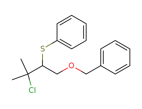 Molecular Structure of 70473-33-5 (Benzene, [[2-chloro-2-methyl-1-[(phenylmethoxy)methyl]propyl]thio]-)