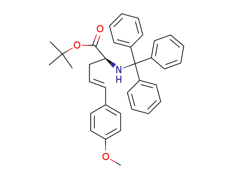 t-butyl 2-tritylamino-5-(4-methoxyphenyl)-(S)-4-(E)-pentenoate