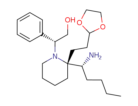 (R)-2-[(R)-2-((R)-1-Amino-pentyl)-2-(2-[1,3]dioxolan-2-yl-ethyl)-piperidin-1-yl]-2-phenyl-ethanol