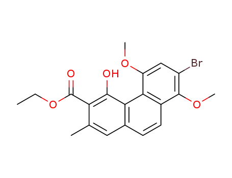 3-Phenanthrenecarboxylic acid,
7-bromo-4-hydroxy-5,8-dimethoxy-2-methyl-, ethyl ester