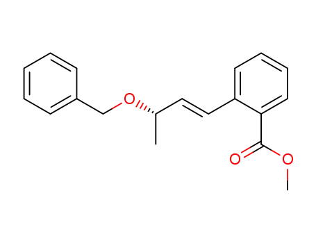 Molecular Structure of 136935-38-1 (2-((E)-(S)-3-Benzyloxy-but-1-enyl)-benzoic acid methyl ester)