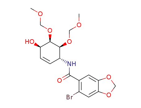 6-Bromo-benzo[1,3]dioxole-5-carboxylic acid ((1R,4R,5R,6S)-4-hydroxy-5,6-bis-methoxymethoxy-cyclohex-2-enyl)-amide