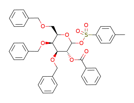 Benzoic acid (3R,4S,5S,6R)-4,5-bis-benzyloxy-6-benzyloxymethyl-2-(toluene-4-sulfonyloxy)-tetrahydro-pyran-3-yl ester