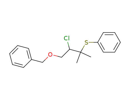Benzene, [[2-chloro-1,1-dimethyl-3-(phenylmethoxy)propyl]thio]-