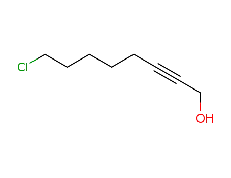 Molecular Structure of 1002-66-0 (2-Octyn-1-ol, 8-chloro-)