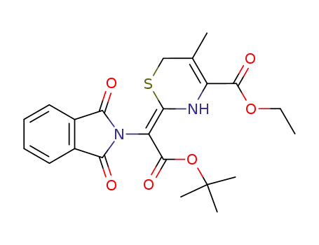 2-[1-tert-Butoxycarbonyl-1-(1,3-dioxo-1,3-dihydro-isoindol-2-yl)-meth-(Z)-ylidene]-5-methyl-3,6-dihydro-2H-[1,3]thiazine-4-carboxylic acid ethyl ester
