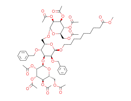 8-methoxycarbonyloctyl 2,4-di-O-benzyl-3,6-di-O-(2,3,4,6-tetra-O-acetyl-α-D-mannopyranosyl)-β-D-mannopyranoside