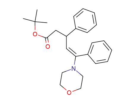 Molecular Structure of 136846-44-1 ((E)-5-Morpholin-4-yl-3,5-diphenyl-pent-4-enoic acid tert-butyl ester)