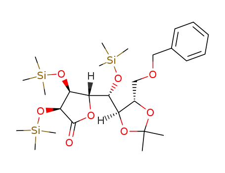 2,3,5-tri-O-(trimethylsilyl)-6,7-O-isopropylidene-8-O-benzyl-L-threo-D-talo-octono-1,4-lactone