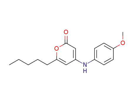 4-[(4-methoxyphenyl)amino]-6-pentyl-2H-pyran-2-one