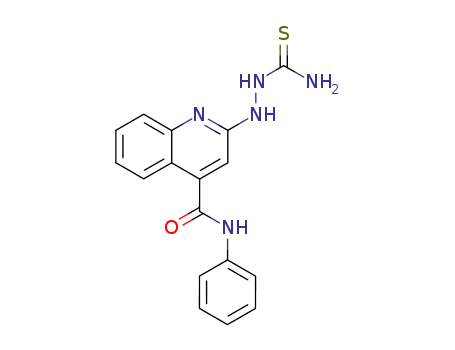 Molecular Structure of 136354-32-0 (2-(β-thiocarbamoylhydrazino)cinchoninic acid anilide)