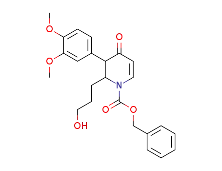 1(2H)-Pyridinecarboxylic acid,
3-(3,4-dimethoxyphenyl)-3,4-dihydro-2-(3-hydroxypropyl)-4-oxo-,
phenylmethyl ester