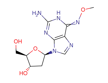 Molecular Structure of 68045-42-1 (Guanosine, 2'-deoxy-, O-methyloxime)