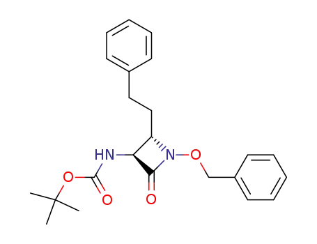 Carbamic acid,
[2-oxo-4-(2-phenylethyl)-1-(phenylmethoxy)-3-azetidinyl]-,
1,1-dimethylethyl ester, trans-