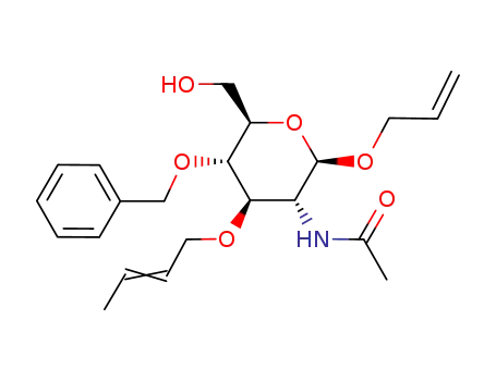 allyl 2-acetamido-4-O-benzyl-3-O-(2-butenyl)-2-deoxy-β-D-glucopyranoside