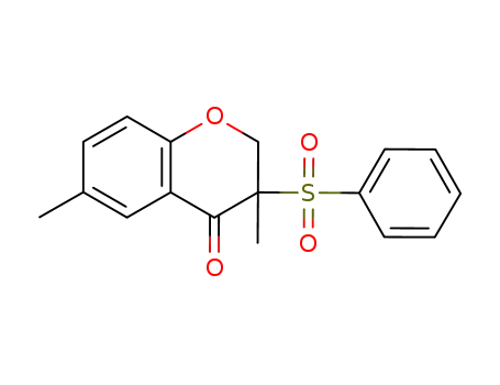 4H-1-Benzopyran-4-one, 2,3-dihydro-3,6-dimethyl-3-(phenylsulfonyl)-