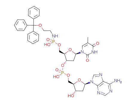 Phosphoric acid (2R,3S,5R)-5-(6-amino-purin-9-yl)-3-hydroxy-tetrahydro-furan-2-ylmethyl ester (2R,3S,5R)-2-[hydroxy-(2-trityloxy-ethylamino)-phosphoryloxymethyl]-5-(5-methyl-2,4-dioxo-3,4-dihydro-2H-pyrimidin-1-yl)-tetrahydro-furan-3-yl ester