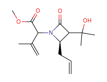 2-[(R)-2-Allyl-3-(1-hydroxy-1-methyl-ethyl)-4-oxo-azetidin-1-yl]-3-methyl-but-3-enoic acid methyl ester