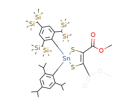 2-{2,4,6-tris(bis(trimethylsilyl)methyl)phenyl}-2-(2,4,6-triisopropylphenyl)-4,5-bis(methoxycarbonyl)-1,3,2-dithiastannolene