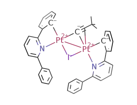 [Pt(2,6-diphenylpyridinate)]2(μ-I)(μ-CC(t-Bu))