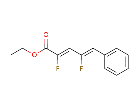 Molecular Structure of 126275-39-6 ((2Z,4Z)-2,4-Difluoro-5-phenyl-penta-2,4-dienoic acid ethyl ester)