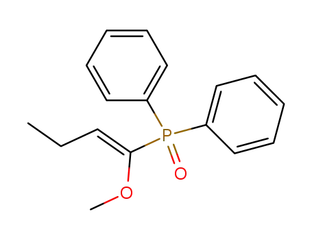 Molecular Structure of 80992-60-5 (Phosphine oxide, (1-methoxy-1-butenyl)diphenyl-)