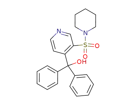 Molecular Structure of 88184-90-1 (Piperidine, 1-[[4-(hydroxydiphenylmethyl)-3-pyridinyl]sulfonyl]-)