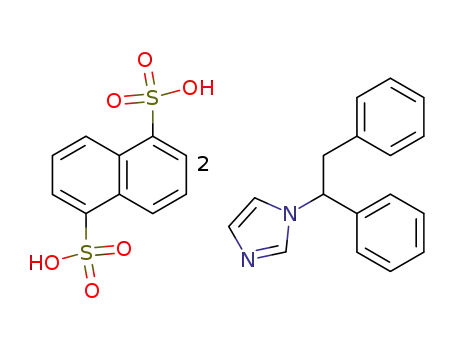 Molecular Structure of 99369-24-1 (1-(1,2-Diphenyl-ethyl)-1H-imidazole; compound with naphthalene-1,5-disulfonic acid)