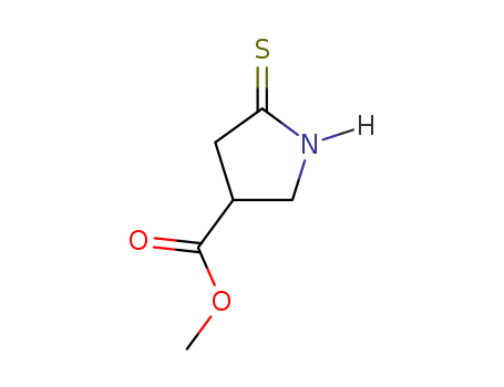 Molecular Structure of 83564-49-2 (5-THIOXOPYRROLIDINE-3-CARBOXYLIC ACID METHYL ESTER)