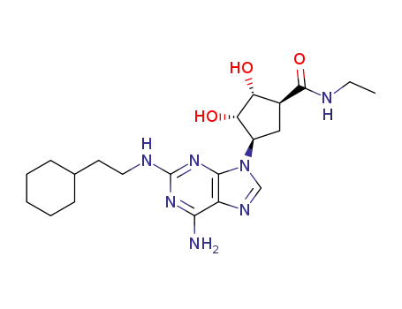 (1S,2R,3S,4R)-4-[6-Amino-2-(2-cyclohexyl-ethylamino)-purin-9-yl]-2,3-dihydroxy-cyclopentanecarboxylic acid ethylamide