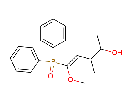 Molecular Structure of 80992-67-2 (4-Penten-2-ol, 5-(diphenylphosphinyl)-5-methoxy-3-methyl-)