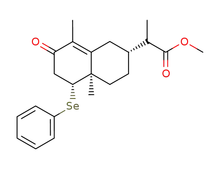 2-((2R,4aR,5R)-4a,8-Dimethyl-7-oxo-5-phenylselanyl-1,2,3,4,4a,5,6,7-octahydro-naphthalen-2-yl)-propionic acid methyl ester