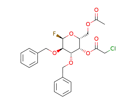 Chloro-acetic acid (2R,3S,4S,5R,6R)-2-acetoxymethyl-4,5-bis-benzyloxy-6-fluoro-tetrahydro-pyran-3-yl ester