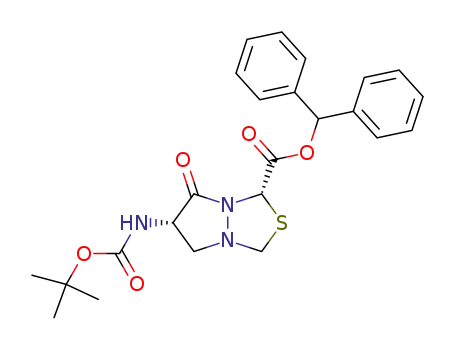 (1S,5S)-5-tert-Butoxycarbonylamino-6-oxo-dihydro-2-thia-3a,6a-diaza-pentalene-1-carboxylic acid benzhydryl ester