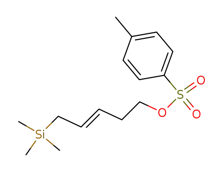 Molecular Structure of 108162-98-7 (Toluene-4-sulfonic acid (E)-5-trimethylsilanyl-pent-3-enyl ester)