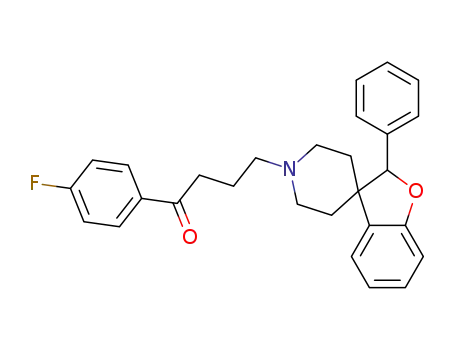 Molecular Structure of 79242-38-9 (1'-<3-(4-fluorobenzoyl)propyl>-2,3-dihydro-2-phenylspiro<benzofuran-3,4'-piperidine>)