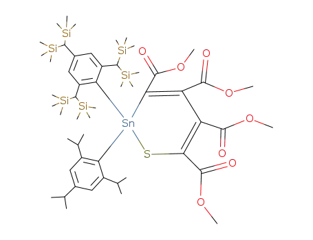 2-{2,4,6-tris(bis(trimethylsilyl)methyl)phenyl}-2-(2,4,6-triisopropylphenyl)-3,4,5,6-tetrakis(methoxycarbonyl)-1,2-thiastannacyclohexa-3,5-diene