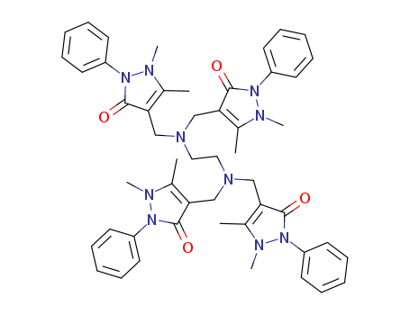 Molecular Structure of 159928-82-2 (3H-Pyrazol-3-one,
4,4',4'',4'''-[1,2-ethanediylbis[nitrilobis(methylene)]]tetrakis[1,2-dihydro-1
,5-dimethyl-2-phenyl-)
