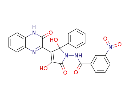 N-[2,4-dihydroxy-5-oxo-3-(3-oxo-3,4-dihydroquinoxalin-2-yl)-2-phenyl-2,5-dihydro-1H-pyrrol-1-yl]-3-nitrobenzamide