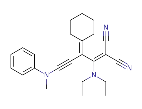 2-[2-Cyclohexylidene-1-diethylamino-4-(methyl-phenyl-amino)-but-3-ynylidene]-malononitrile