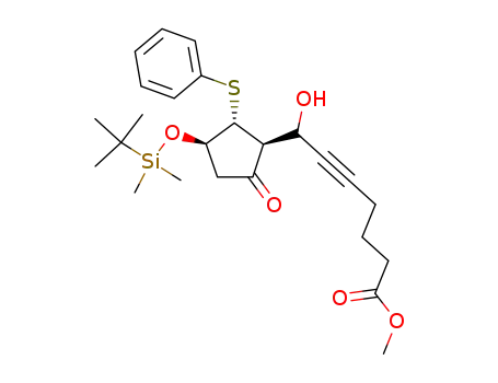7-[(1S,2R,3R)-3-(tert-Butyl-dimethyl-silanyloxy)-5-oxo-2-phenylsulfanyl-cyclopentyl]-7-hydroxy-hept-5-ynoic acid methyl ester