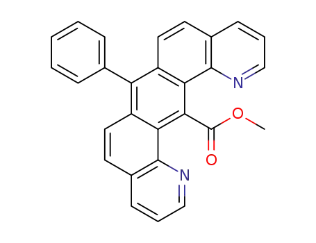 Molecular Structure of 116047-40-6 (methyl 7-phenylbenzo(1,2-h-5,4-h')diquinoline-14-carboxylate)