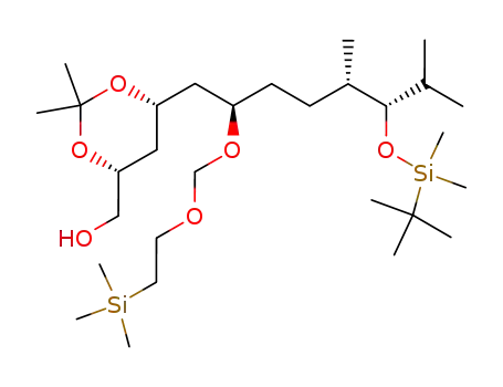{(4R,6R)-6-[(2R,5S,6S)-6-(tert-Butyl-dimethyl-silanyloxy)-5,7-dimethyl-2-(2-trimethylsilanyl-ethoxymethoxy)-octyl]-2,2-dimethyl-[1,3]dioxan-4-yl}-methanol