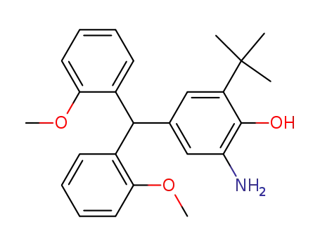 2-Amino-4-[bis-(2-methoxy-phenyl)-methyl]-6-tert-butyl-phenol